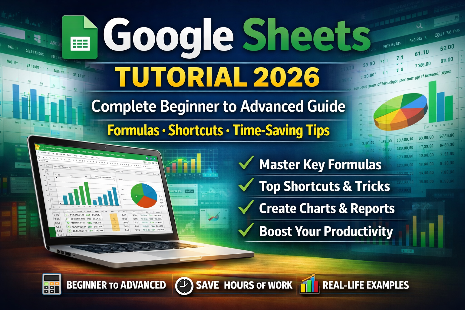 Google Excel (Google Sheets) Complete Guide: Beginner to Advanced Tips, Tricks and Shortcuts