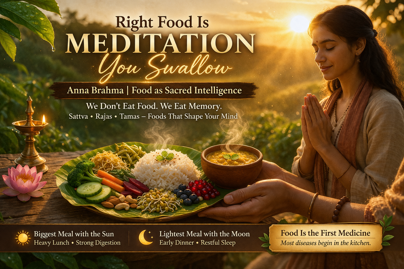 Right Food Is Meditation You Swallow: How What You Eat Shapes Your Mind, Energy, and Life