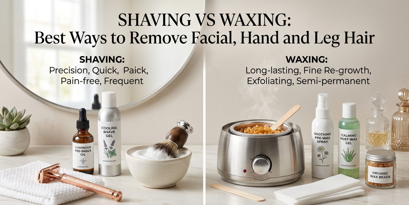 Shaving vs Waxing : Best Ways to Remove Facial, Hand and Leg Hair