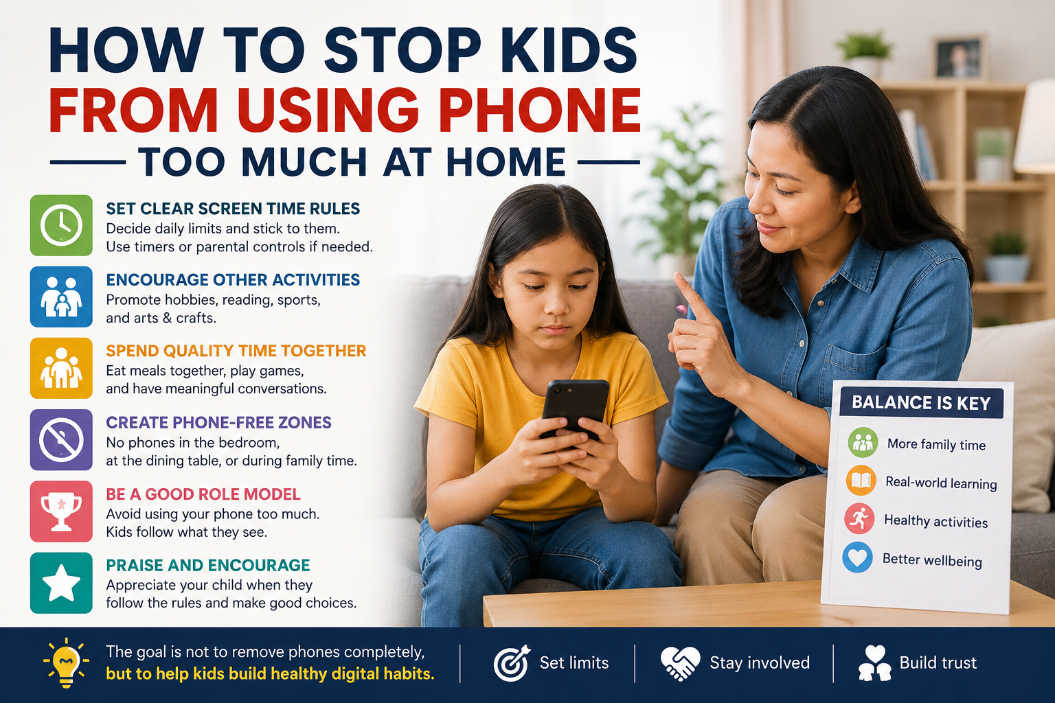 How To Stop Kids from Using Phone Too Much at Home