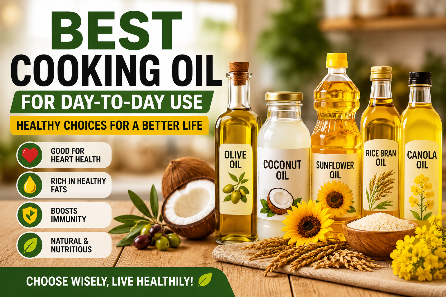 Top Cooking Oils for Everyday Use and Healthy Lifestyle