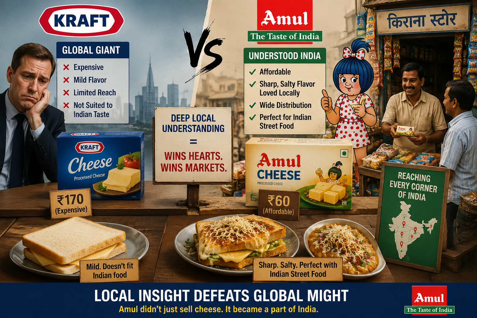 How a Local Brand Won the Marketing Battle Amul vs Kraft